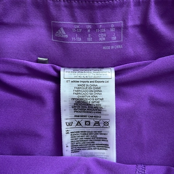 Adidas Girls Ultimate Skort Kids Size 11 - 12 Golf Tennis Cheer 11Y 12Y - Picture 5 of 10